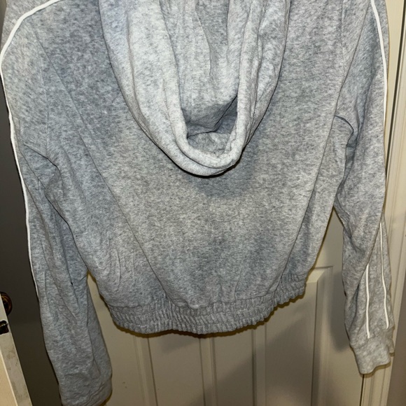 Garage cropped velvet zip up - Picture 3 of 4